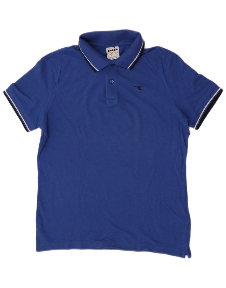 Męska koszulka polo Diadora, niebieska, bawełniana