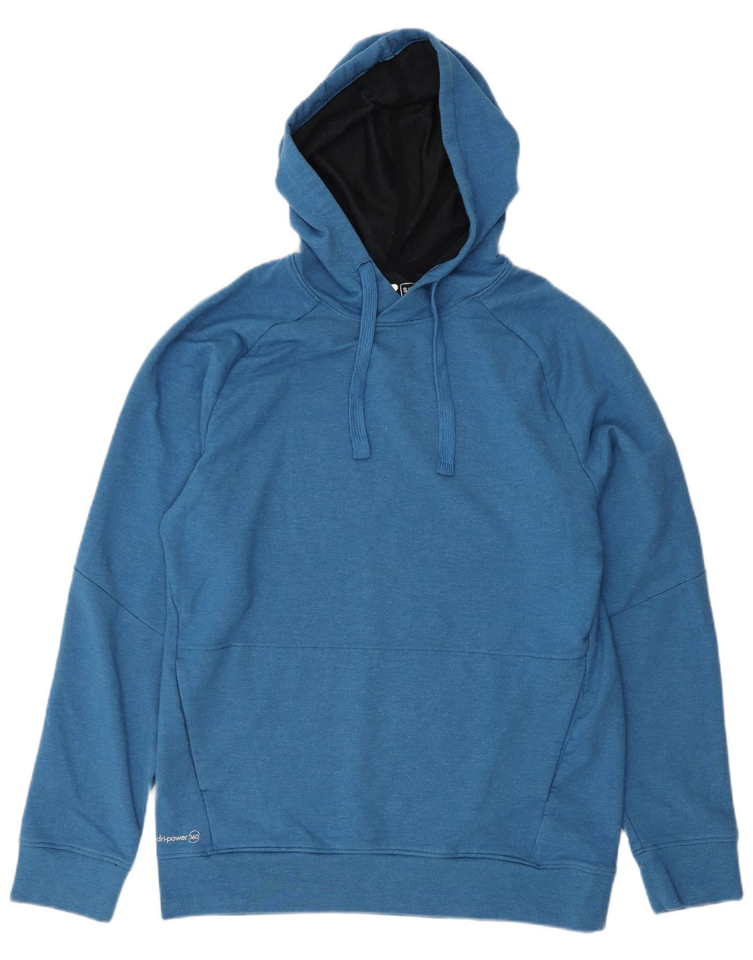 Męski sweter z kapturem RUSSELL ATHLETIC Dri-Power, mały, niebieski, poliestrowy