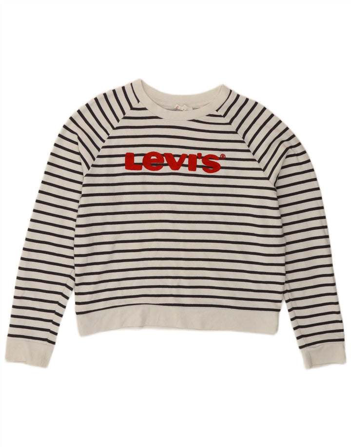 Damska bluza Levi's Graphic Jumper UK 14 Medium White Striped Nautical