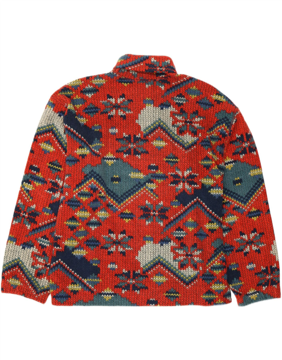 COLMAR Męski sweter polarowy z golfem 2XL Czerwony Fair Isle