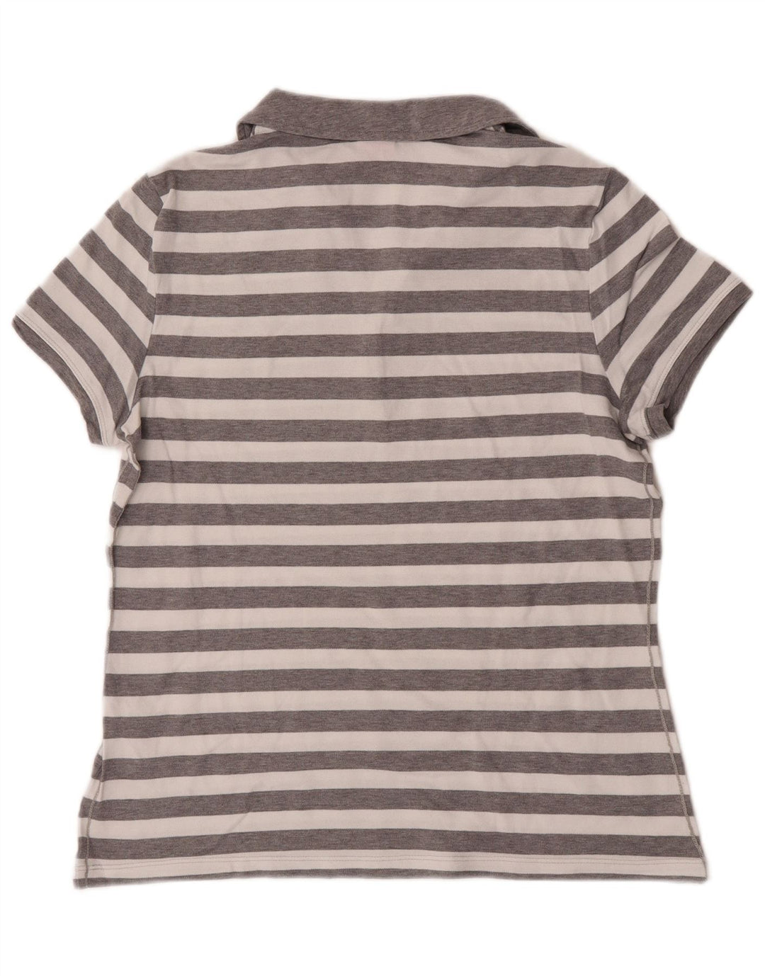 Damska koszulka polo Puma UK 14, średnia, szara bawełna w paski