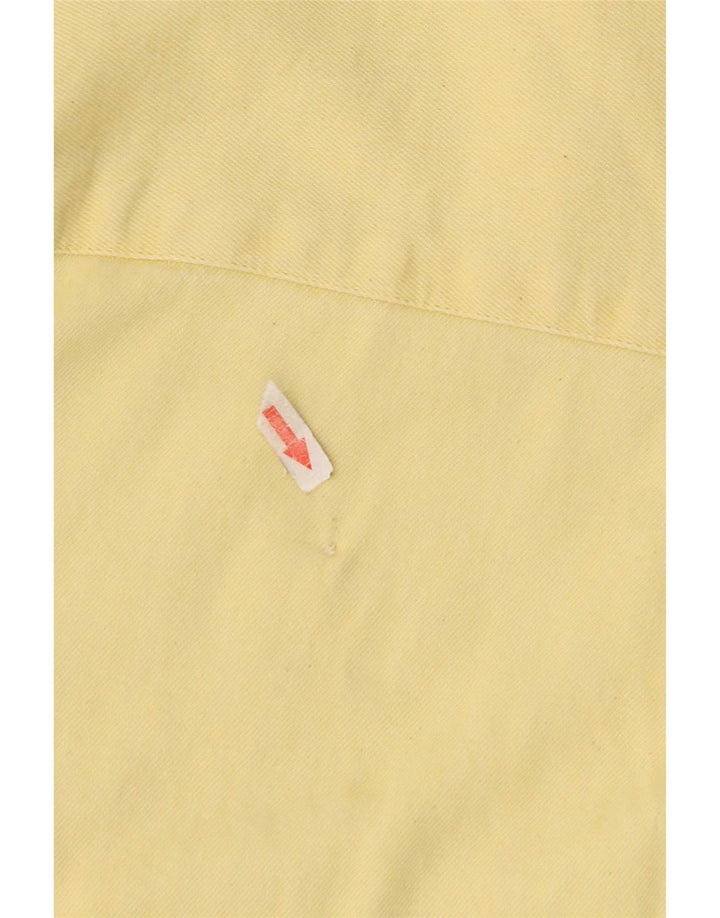 Męska koszula dżinsowa Levi's z krótkim rękawem, średnia żółta bawełna