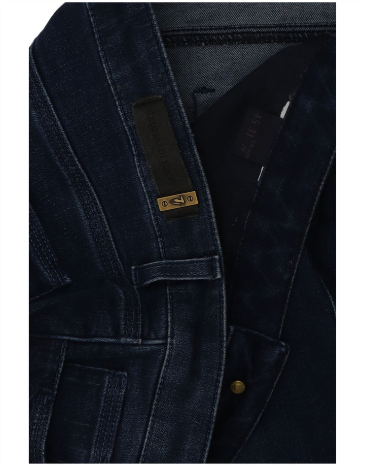 Damskie jeansy zwężane TRUSSARDI W29 L28 granatowe