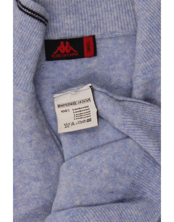 Męski sweter z zamkiem błyskawicznym Kappa, mały, niebieski, wełniany