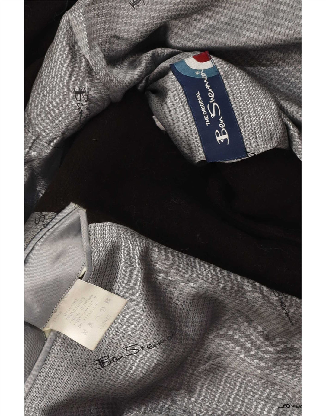 Męska marynarka zapinana na 2 guziki Ben Sherman UK 42 XL Brązowa bawełna