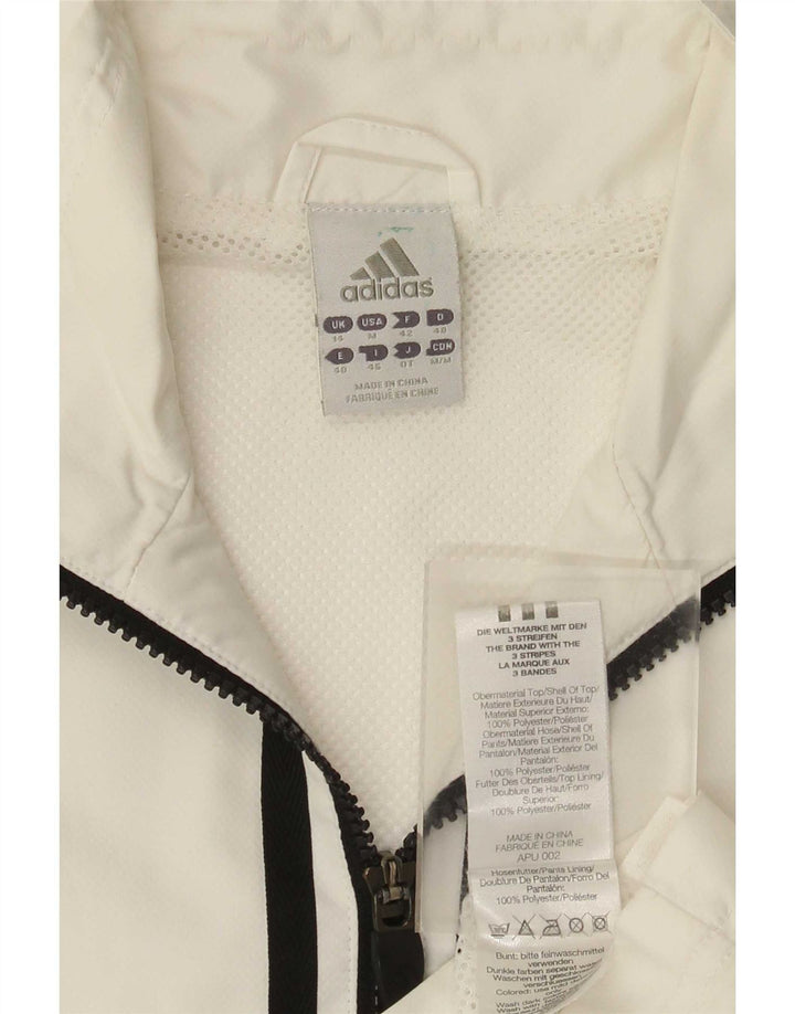 Damska bluza dresowa Adidas UK 14 Średni biały poliester