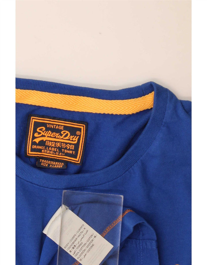T-shirt męski Superdry Top XL, niebieski, bawełniany