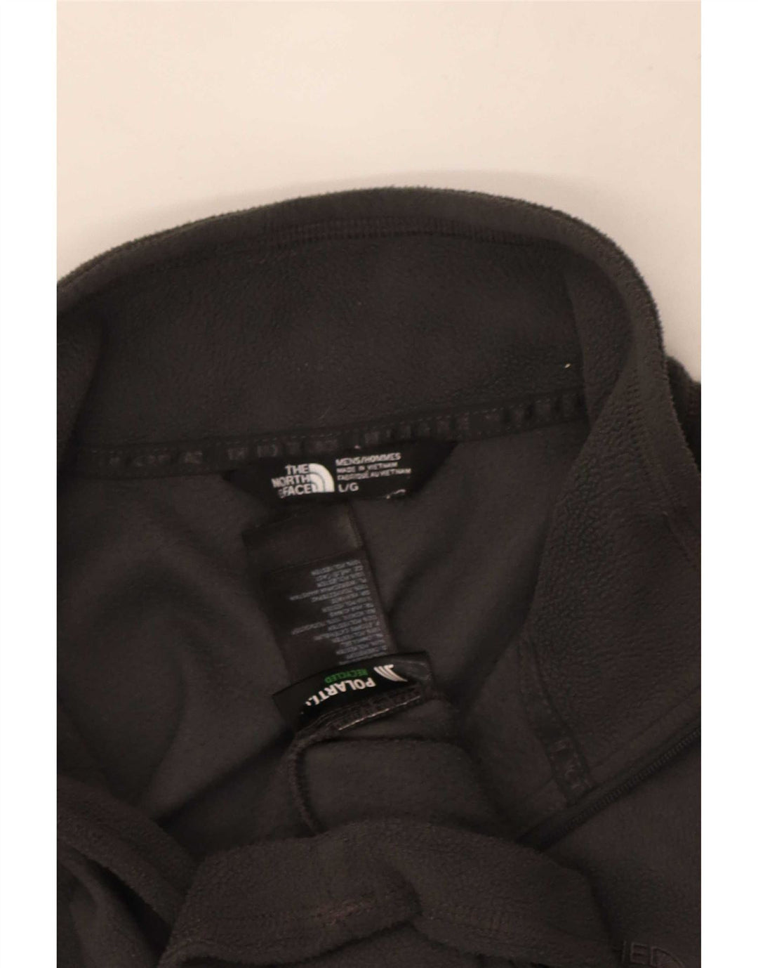 Męski sweter polarowy The North Face z zamkiem błyskawicznym, duży, szary, poliestrowy