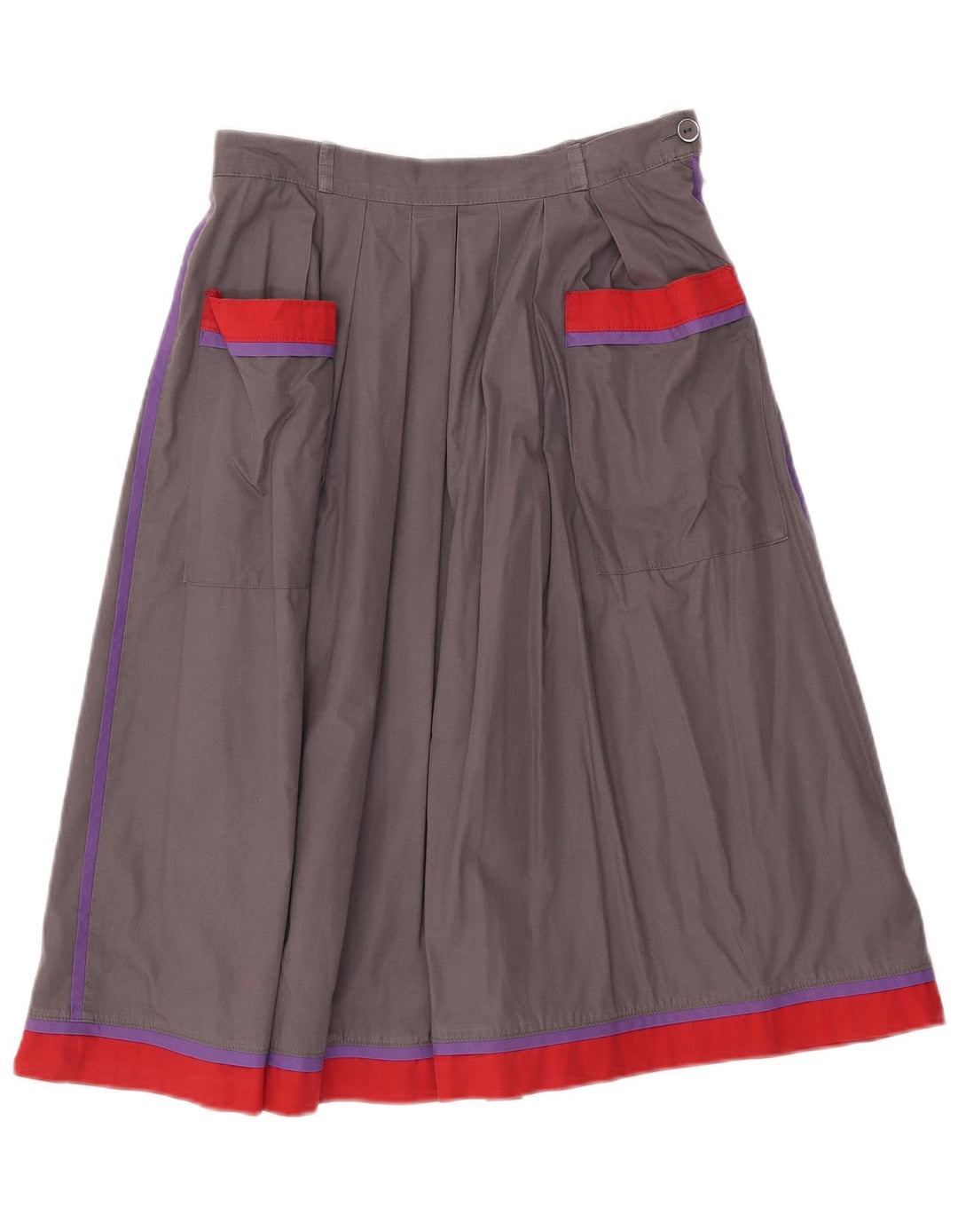 Rozkloszowana spódnica damska w stylu vintage EU 40 Medium W28 Szary blok kolorów