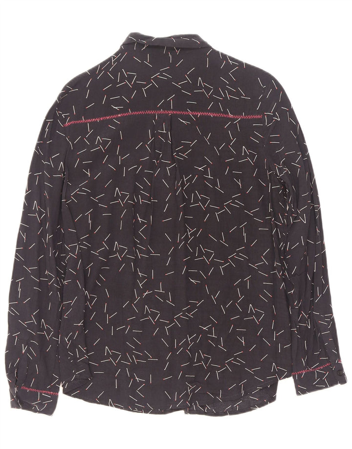 Damska koszula oversize MINT VELVET z abstrakcyjnym wzorem UK 10, mała granatowa