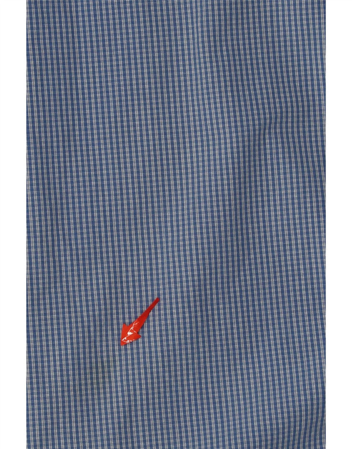 IZOD Mens Big & Tall Shirt 2XL Blue Check Cotton