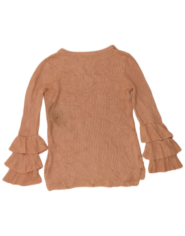 Damski sweter Calvin Klein z dekoltem w łódkę UK 6 XS Różowy akryl