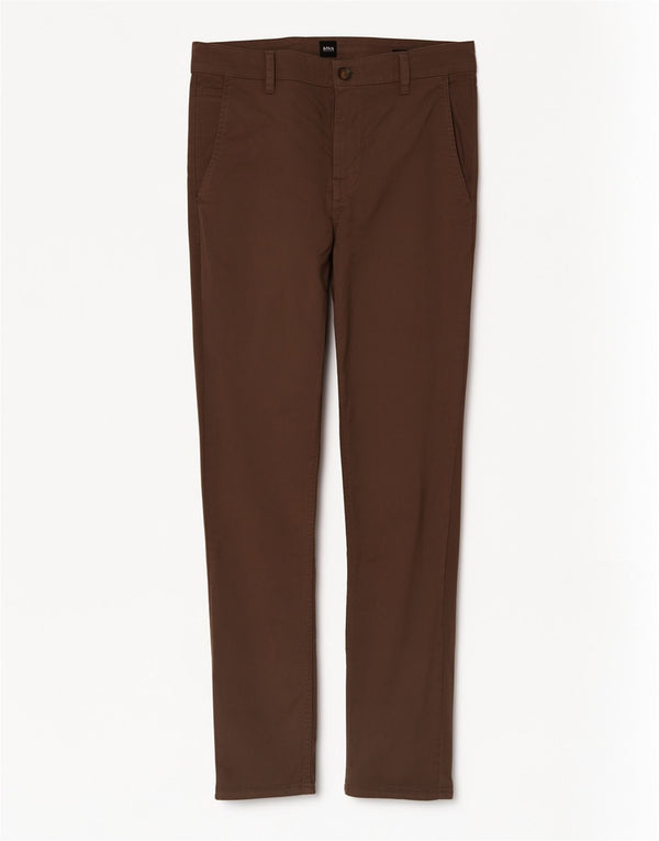 Męskie spodnie typu slim casual Hugo Boss W31 L32 Brązowa bawełna