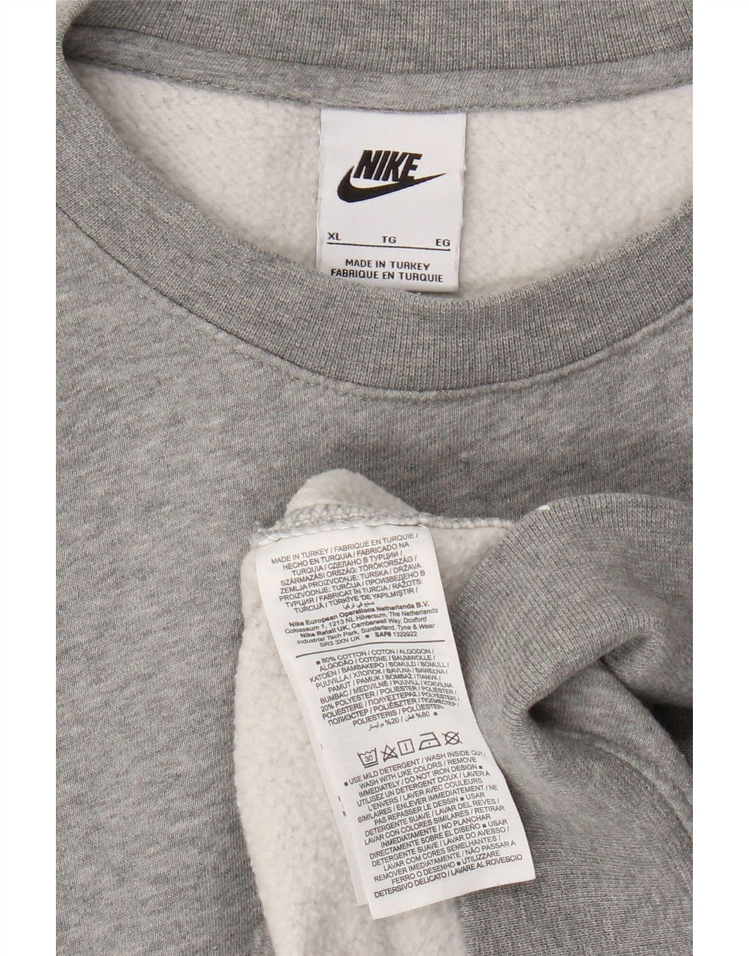 Męska bluza Nike XL, szara, bawełniana