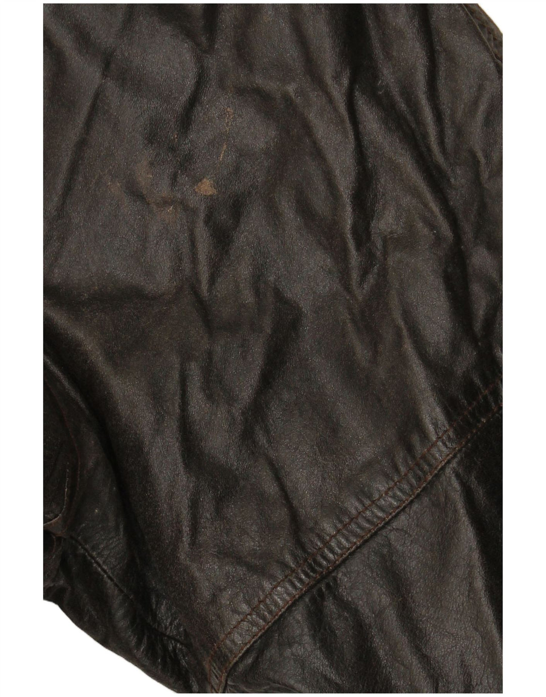 VINTAGE damski płaszcz skórzany z podwójnymi piersiami, EU 38, średnio brązowa skóra