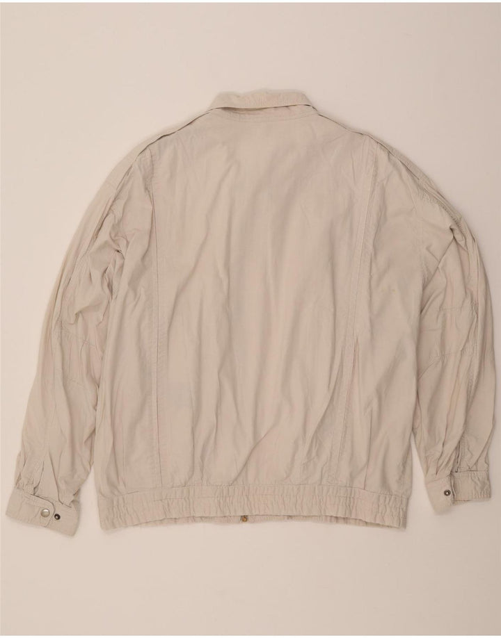 C & A Mens Bomber Jacket EU 54 2XL Off White Cotton Vintage C & A and Second-Hand C & A from Messina Hembry 