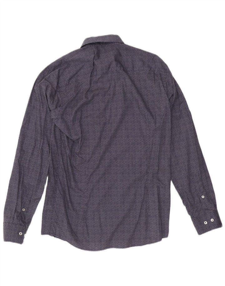 Koszula męska Calvin Klein Slim Fit, rozmiar 41, duża, bawełniana w granatowe cętki