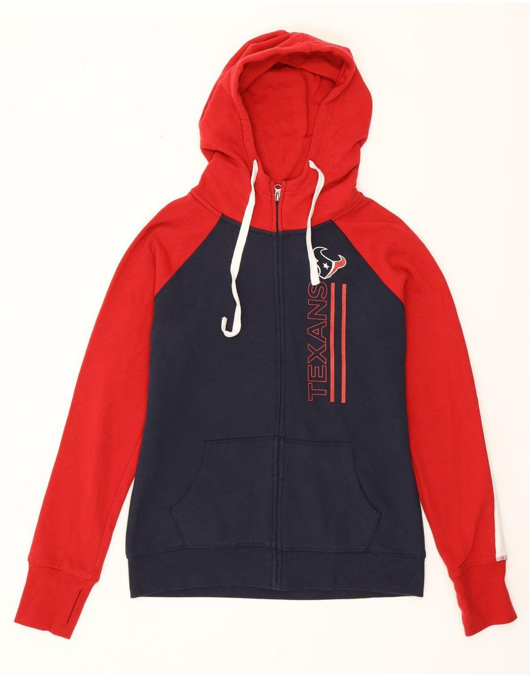 NFL TEAM APPAREL Womens Zip Hoodie Sweater UK 16 Large Navy Blue