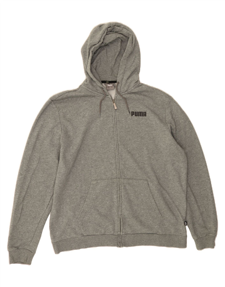 PUMA Mens Zip Hoodie Sweater XL Grey Cotton Vintage Puma and Second-Hand Puma from Messina Hembry 