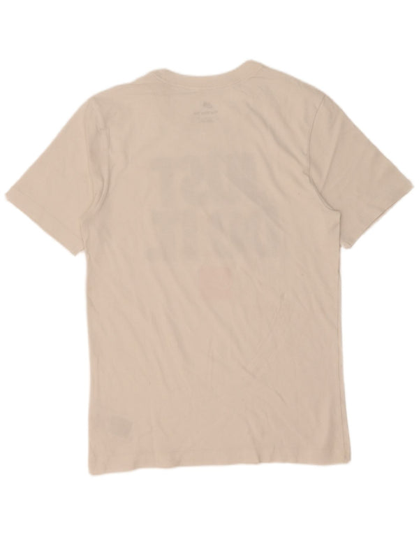 Męski T-shirt z grafiką Nike, mały, biały, bawełniany