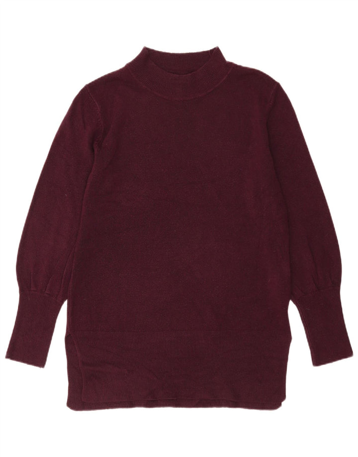 Marks & Spencer Damski sweter z golfem, UK 14, średni burgund