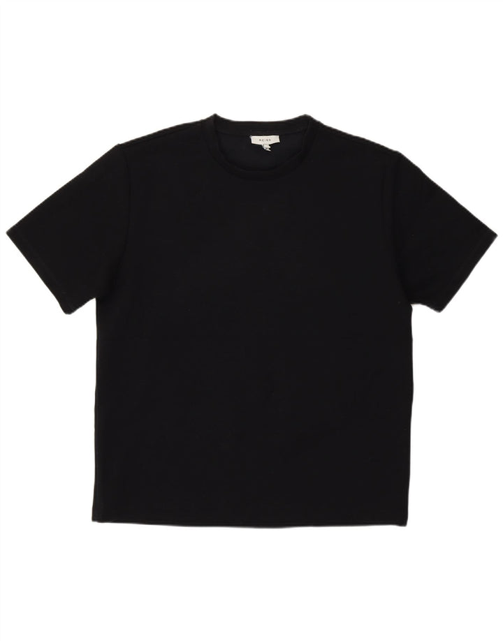 T-shirt damski Reiss Top UK 12, średni czarny poliester