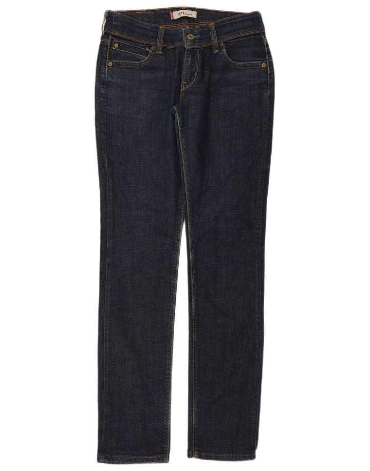 Damskie jeansy Levi's 571 Slim W30 L34 Niebieska bawełna