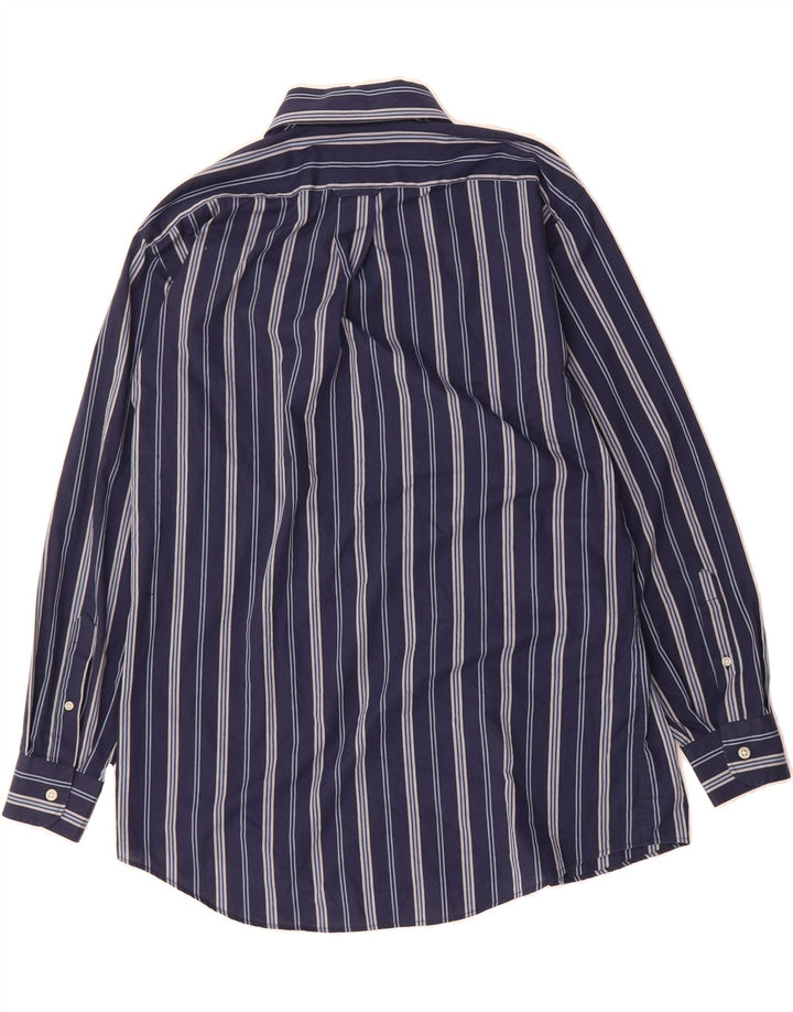 DOCKERS Mens Shirt Size 15 1/2 32/33 Medium Navy Blue Striped Cotton Vintage Dockers and Second-Hand Dockers from Messina Hembry 