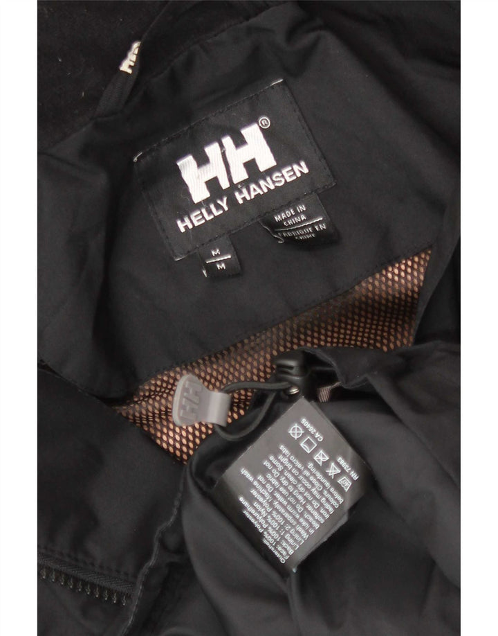 Damska kurtka przeciwdeszczowa z kapturem Helly Hansen UK 14, średni czarny poliester