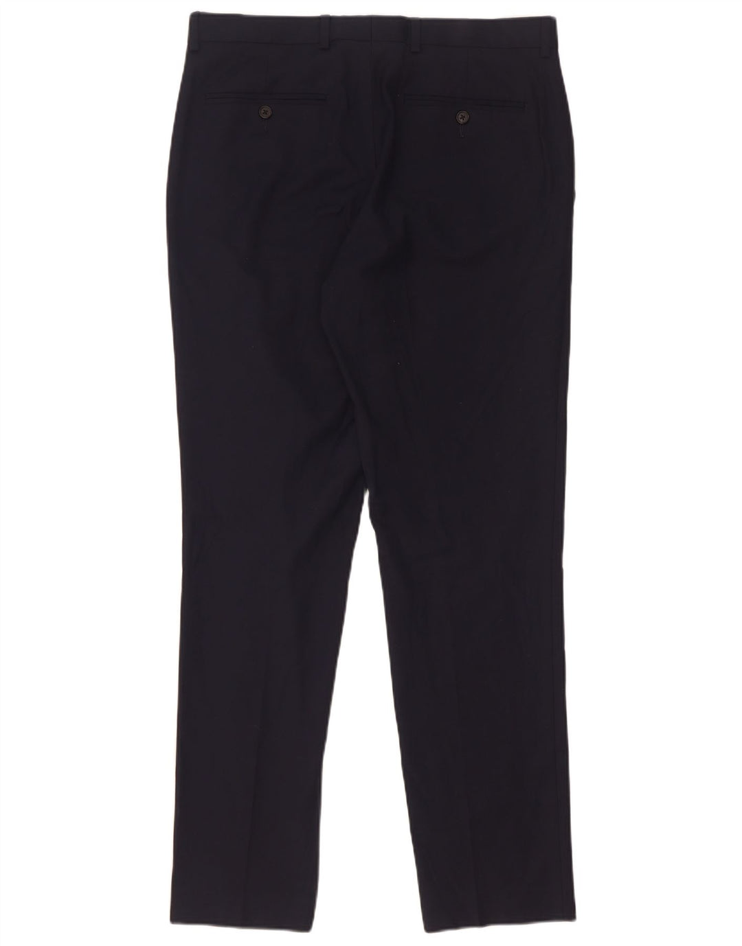 Marks & Spencer Męskie spodnie garniturowe slim fit W32 L31 Granatowy poliester