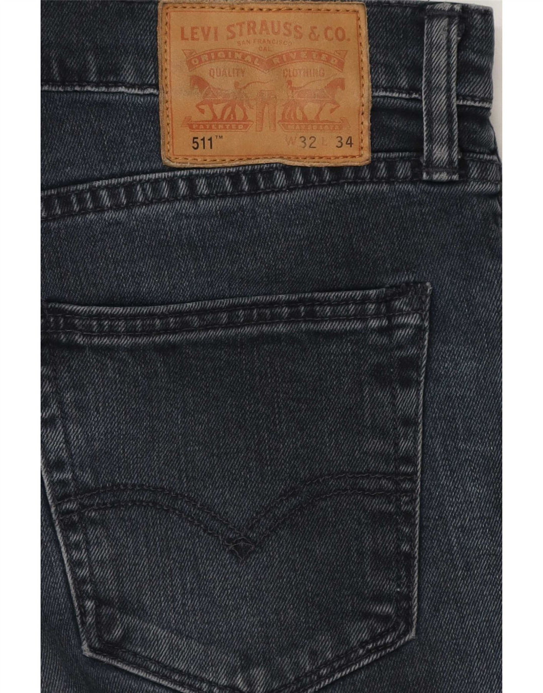 Męskie jeansy Levi's 511 Slim W32 L26 Granatowa bawełna
