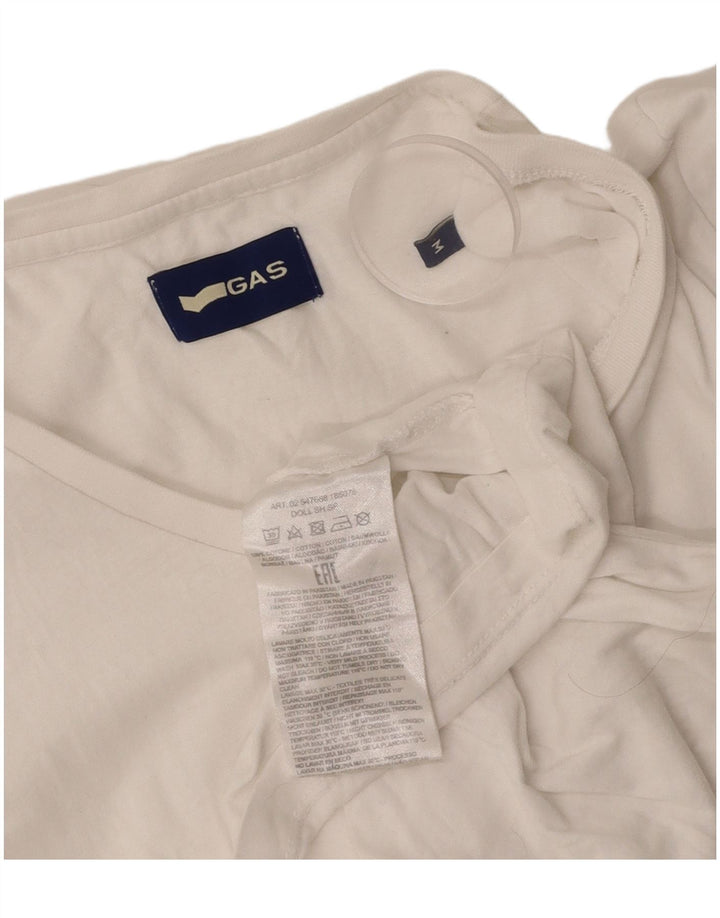 Koszulka damska GAS Top UK 12 Średnia biała bawełna