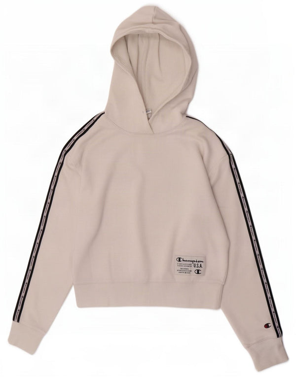 Damska bluza z kapturem Champion Graphic UK 14 w kolorze średniej bieli