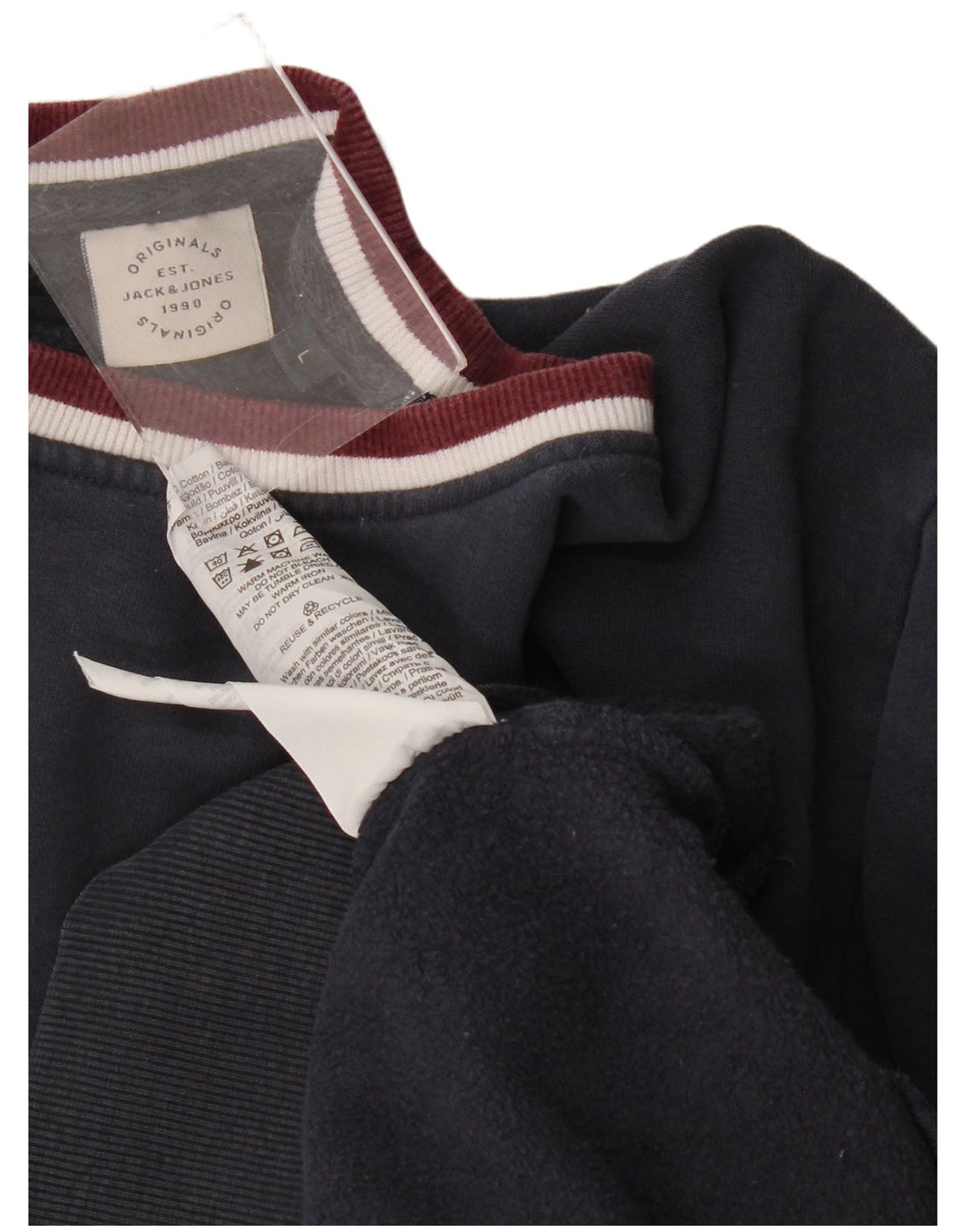 Męski sweter Jack & Jones, duży, granatowy, bawełniany