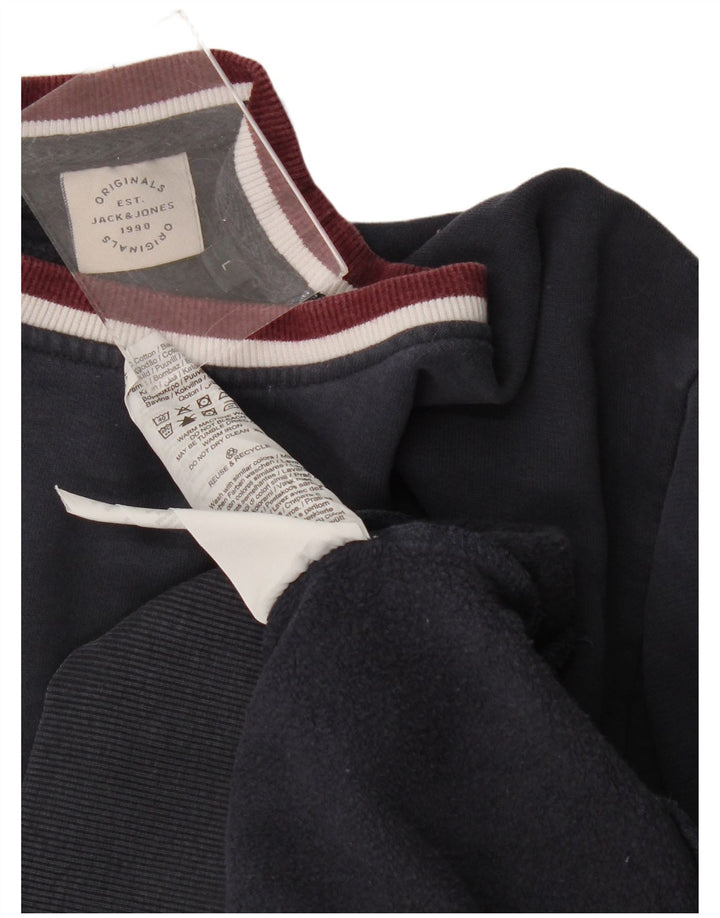 Męski sweter Jack & Jones, duży, granatowy, bawełniany
