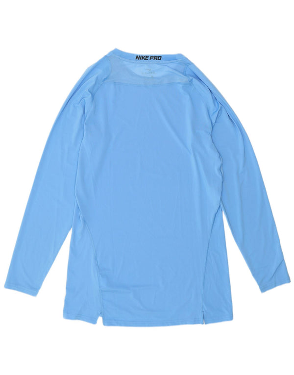 Męska koszulka Nike Dri Fit z długim rękawem, 2XL, niebieski poliester