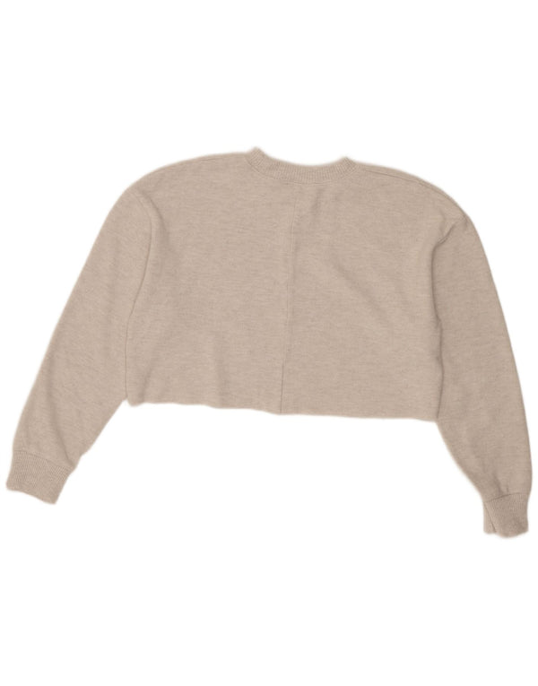 Damska bluzka Zara Crop Top UK 14 średni beż