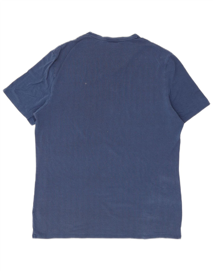 T-shirt męski Fila Top XL, niebieska, bawełniana w jodełkę