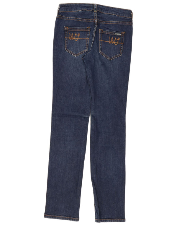 Damskie proste dżinsy White Stuff UK 12 Medium W28 L30 Granatowa bawełna