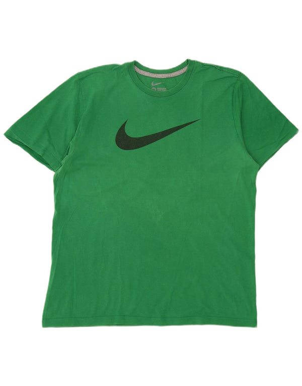 Męski T-shirt z grafiką Nike o standardowym kroju, XL, zielony, bawełniany