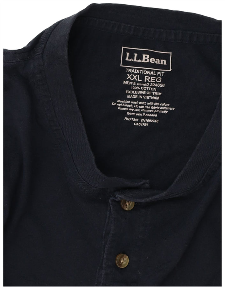 T-shirt męski L.L.BEAN Top 2XL, granatowy, bawełniany