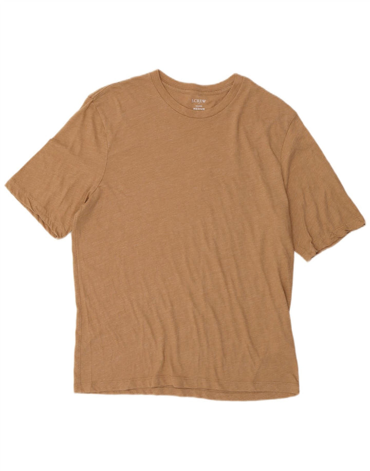 T-shirt męski J. Crew, średniej wielkości beżowa bawełna z plamkami