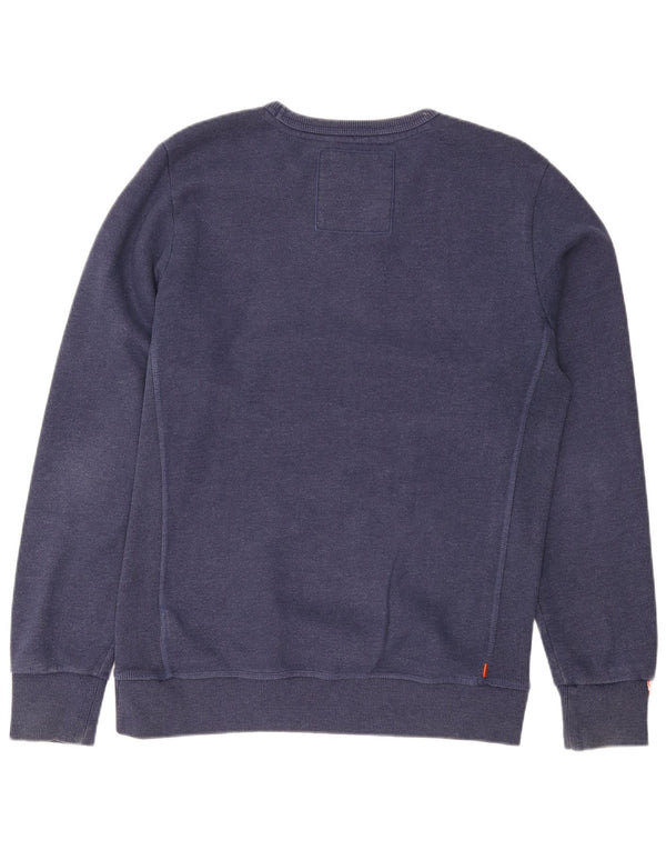 SUPERDRY Męski sweter bluzowy XL granatowy, bawełniany