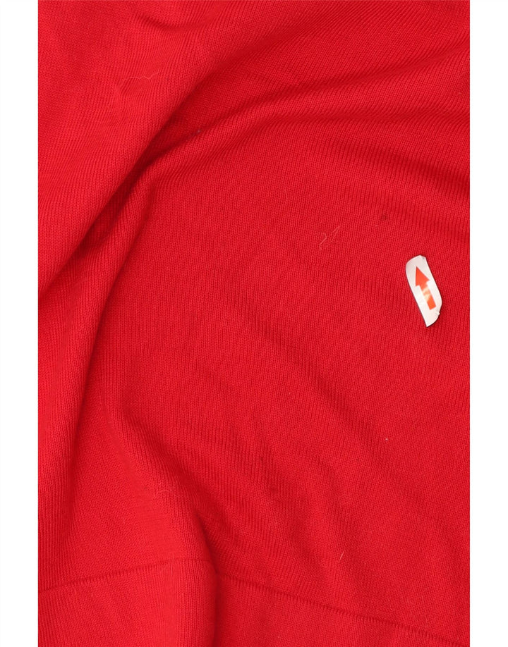 Męski sweter z okrągłym dekoltem Calvin Klein Jeans, średnio czerwony, bawełniany