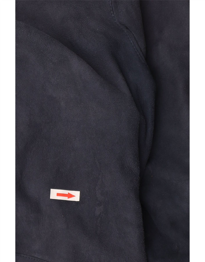 Zamszowa kurtka damska Umberto Olivieri IT 46, duża, granatowa