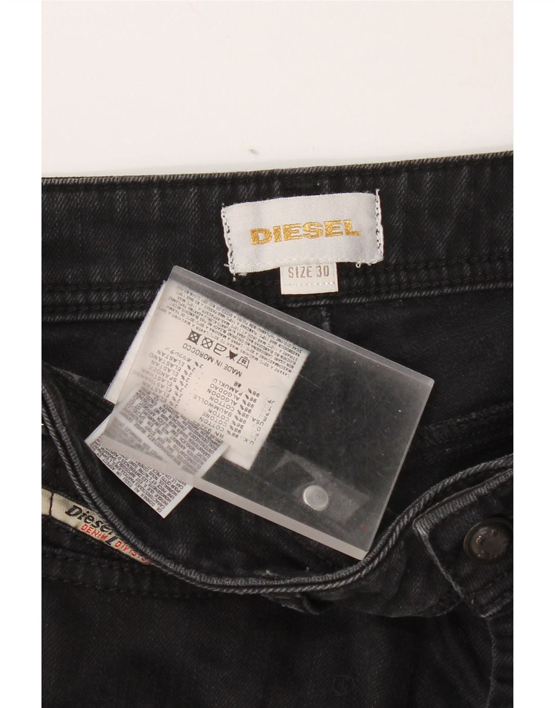 Damskie jeansy Diesel Skinny W30 L28 Szara bawełna