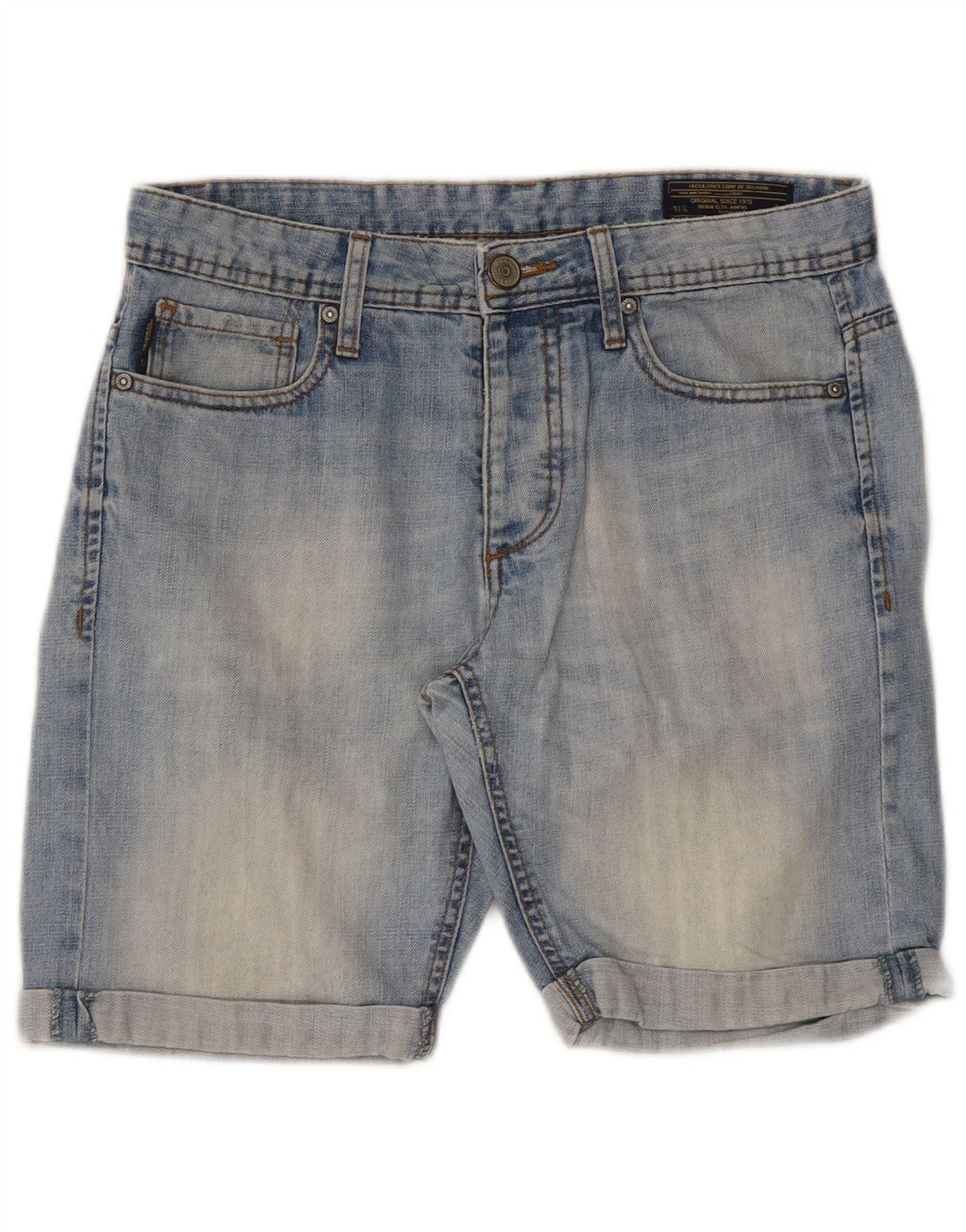 Męskie spodenki jeansowe Jack & Jones W32 średni niebieski