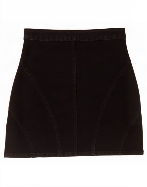 Damska mini spódniczka jeansowa Zara, średnia W28, czarna