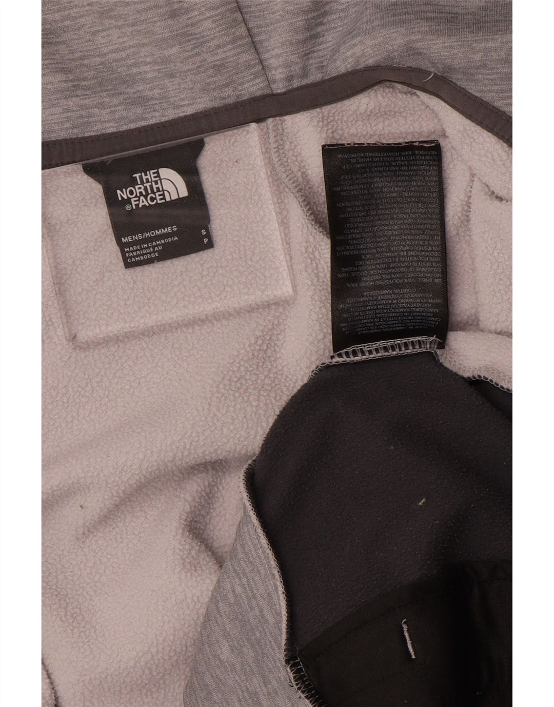 Męski sweter z kapturem i zamkiem The North Face, mały, szary, nakrapiany poliester