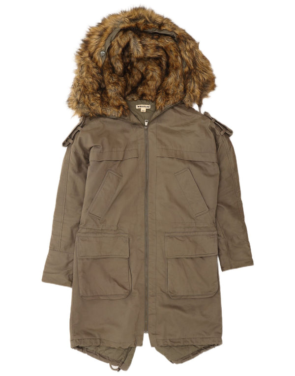 Damska kurtka parka z kapturem Whistles UK 6 XS Khaki Cotton Army